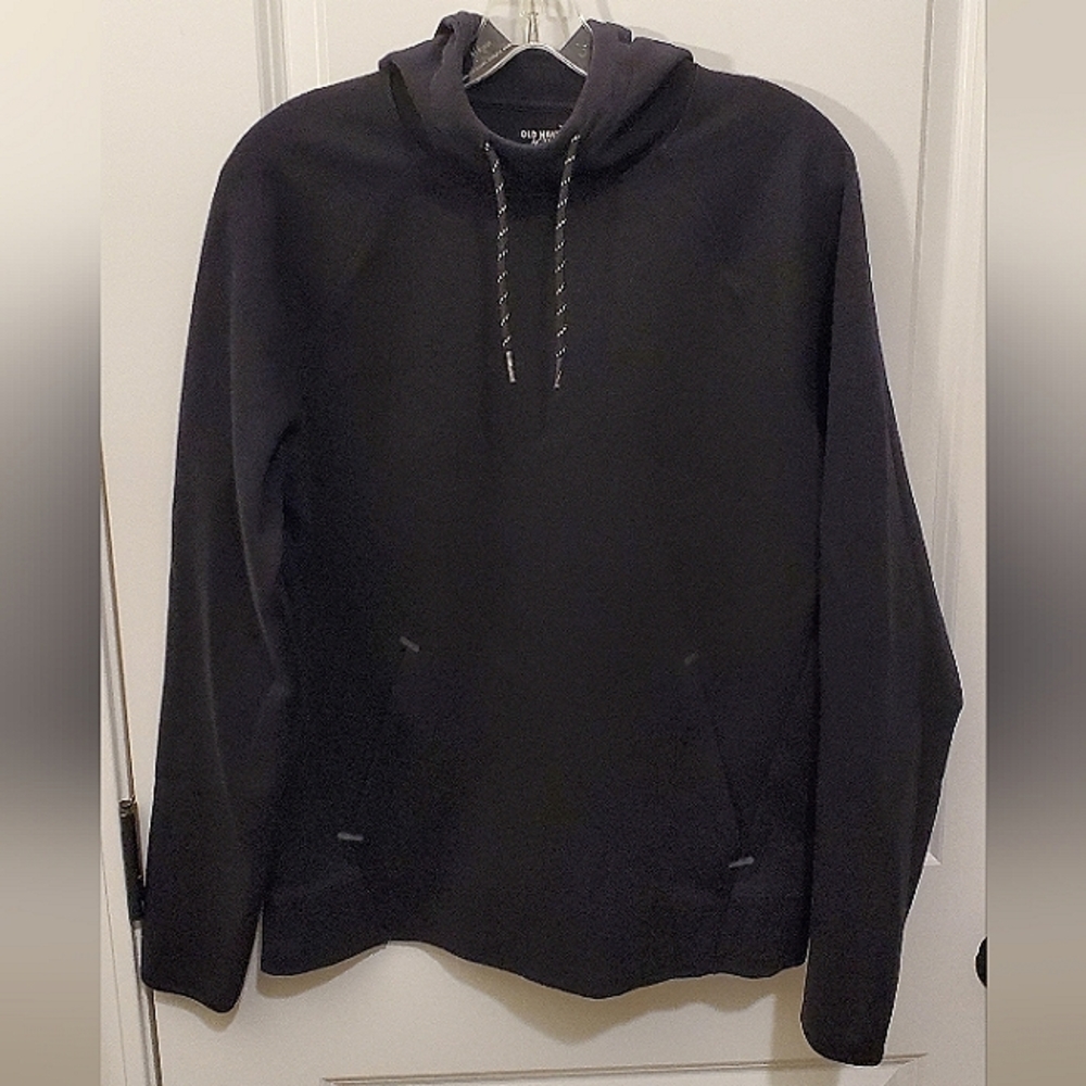 Old Navy Active Dynamic Fleece Hooded Sweatshirt mens Size Small Black